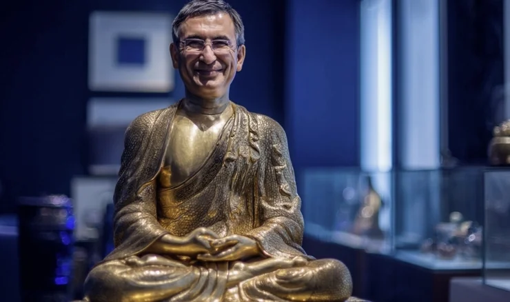 chris Hohn as a budda 