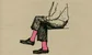 a man in pink socks