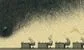 some people at desks beneath a storm 